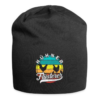 Hühnerflüsterer Hühner Huhn Landwirt Bauernhof - Jersey-Beanie - Schwarz - Vorne