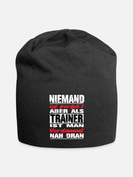 Trainer Trainer Sprüche Fußballtrainer Sport - Jersey-Beanie - Schwarz