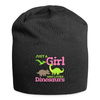 Dinosaurier Dinosaurier-Liebhaber - Jersey-Beanie - Schwarz - Vorne