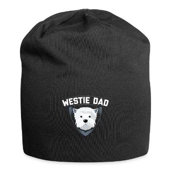 Westie Dad West Highland Terrier chien cadeau - Bonnet en jersey - noir - Devant