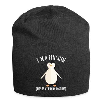 Pinguin Kostüm Pinguinmotiv I'm a Penguin - Jersey-Beanie - Anthrazit - Vorne