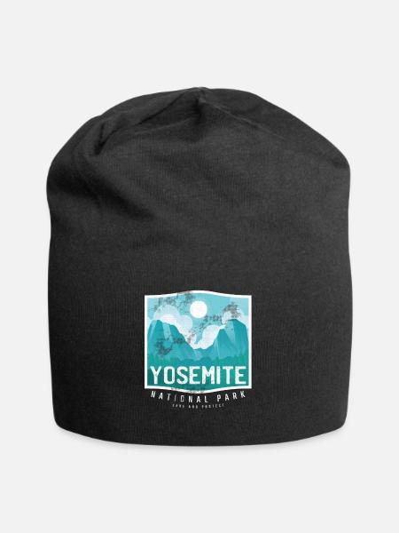 Yosemite Nationalpark Abenteuer Berge Geschenk - Jersey-Beanie - Schwarz