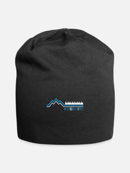 Yosemite Nationalpark Abenteuer Retro Geschenk - Jersey-Beanie - Schwarz