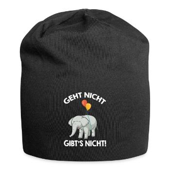 Geht nicht gibts nicht - Jersey-Beanie - Schwarz - Vorne