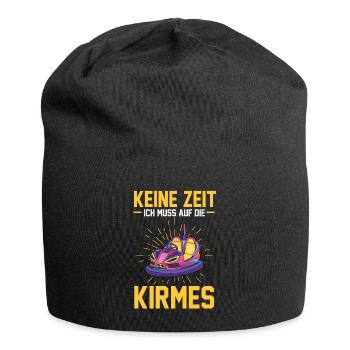 Keine Zeit ich muss auf die Kirmes - Jersey-Beanie - Schwarz - Vorne