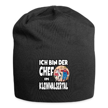 Ich Bin Der Chef Im Kleinwalsertal - Jersey-Beanie - Schwarz - Vorne