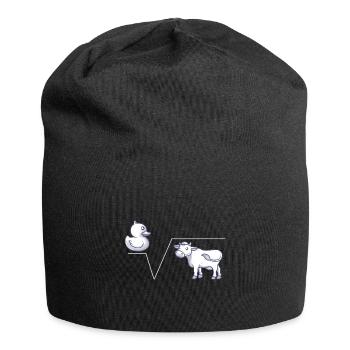 Mathe Witz N-te Wurzel aus Q Ente Wurzel Kuh - Jersey-Beanie - Schwarz - Vorne