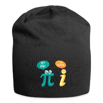 Math Joke Pi Get Real be rational Mathematician - Jersey Beanie - black - Front