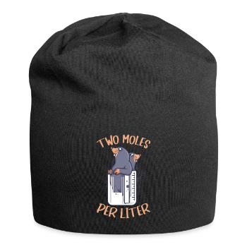 Lustiger Chemiker Witz Two Moles per Liter Labor - Jersey-Beanie - Schwarz - Vorne