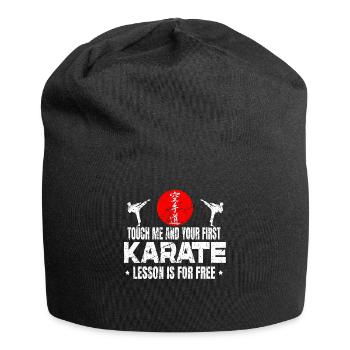 Touch me Karate Kampfsport Kata Randori Shiai - Jersey-Beanie - Schwarz - Vorne