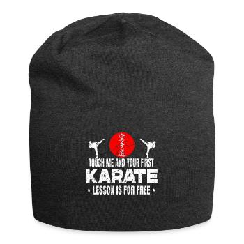 Touch me Karate Martial Arts Kata Randori Shiai - Jersey Beanie - charcoal grey - Front