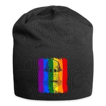Gayming Gaylien Rainbow CSD Gaming Alien LGBT - Jersey Beanie - black - Front