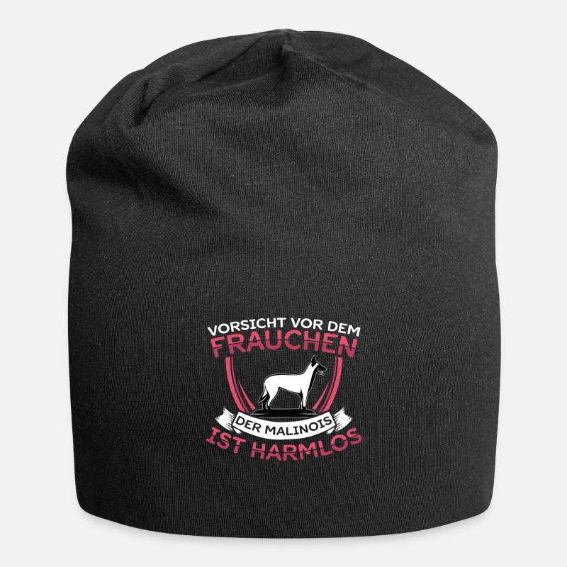 Malinois Belgischer Schäferhund | Hunde Geschenk - Jersey-Beanie - Schwarz