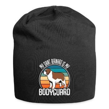 My Saint Bernard Is My Bodyguard Chien Bernhardiner - Bonnet en jersey - noir - Devant