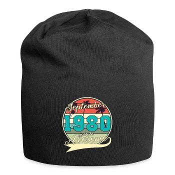 September 1980 Geschenkidee - Jersey-Beanie - Schwarz - Vorne