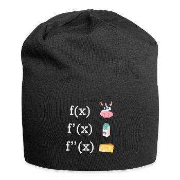 Calculus Cow Cheese Milk Math Teacher - Jersey Beanie - black - Front