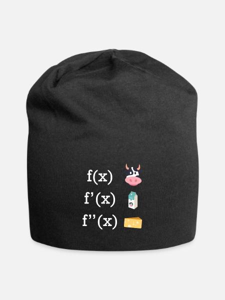 Facture infinitésimale vache fromage lait prof de maths - Bonnet en jersey - noir