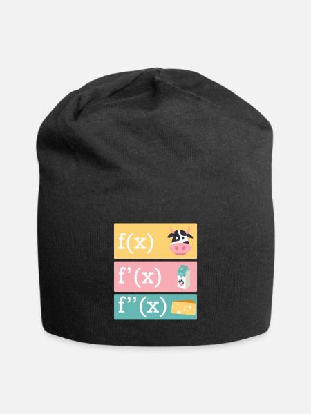 Mathematiker Witz Ableitung der Kuh Milch Käse - Jersey-Beanie - Schwarz