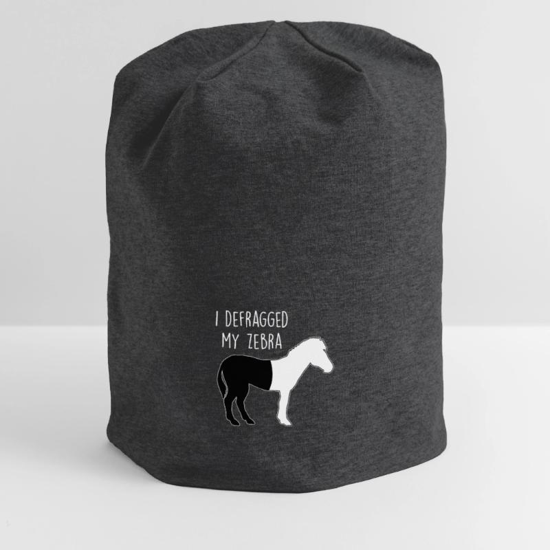 I defragged my Zebra Coder Informatiker Hacker Jersey-Beanie