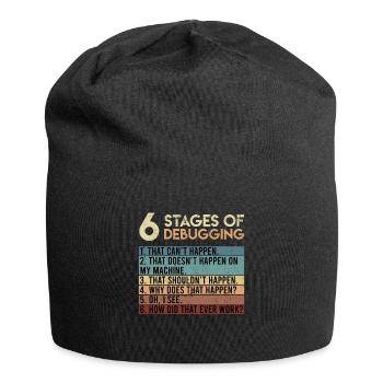 6 Stages of Debugging Software Tester Entwickler - Jersey-Beanie - Schwarz - Vorne