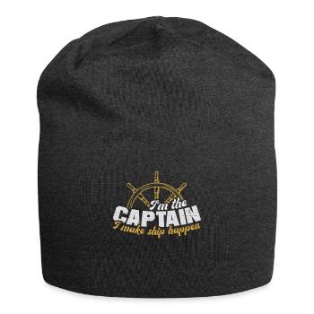 Yachting Sailing Boating Boat Captain - Jersey Beanie - charcoal grey - Front