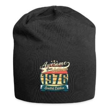 September 1976 Vintage Geschenkidee - Jersey-Beanie - Schwarz - Vorne