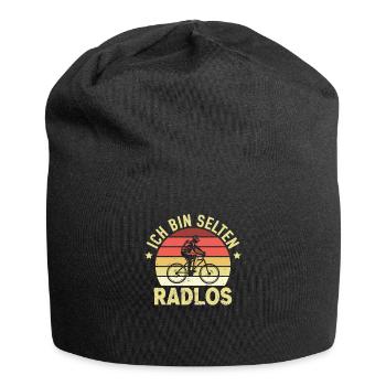 Ich Bin Selten Radlos Vintage Fahrradfahrer Biken - Jersey-Beanie - Schwarz - Vorne