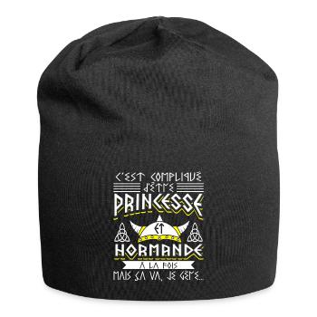 Femme Normande Normandie - Bonnet en jersey - noir - Devant