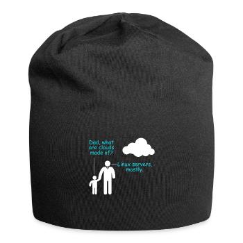 Coder Logiciel Développeur Blague Cloud Linux Server - Bonnet en jersey - noir - Devant