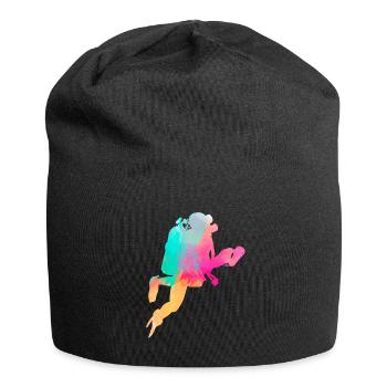 Scuba Diving Watercolor Diver - Bonnet en jersey - noir - Devant