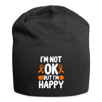 Multiple Sclerosis Awareness okay Orange Ribbon - Jersey-Beanie - Schwarz - Vorne
