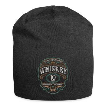 10 Jahre verheirtatet Whiskey 10. Hochzeitstag - Jersey-Beanie - Anthrazit - Vorne