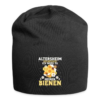 Altersheim kann warten ich muss zu meinen Bienen - Jersey-Beanie - Schwarz - Vorne