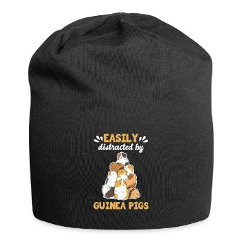 Guinea pig design for a guinea pig - Jersey Beanie - black - Front