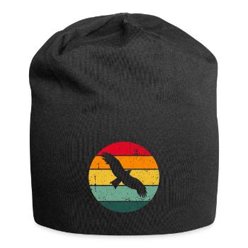 Vintage Retro Bird Bird Cadeau Mignon - Bonnet en jersey - noir - Devant