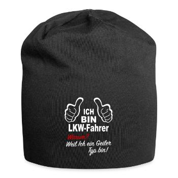 LKW Fernfahrer - Geiler LKW-Fahrer Geschenkidee - Jersey-Beanie - Schwarz - Vorne