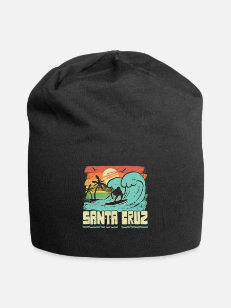 Vintage 70er 80er Retro Surfing Santa Cruz - Jersey-Beanie - Schwarz