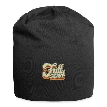 60er 70er Jahre Retro Vintage Geschenk - Jersey-Beanie - Schwarz - Vorne