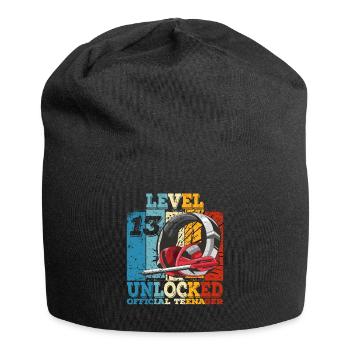 Geburtstag 13 Offizielle Teenager Junge Level 13 - Jersey-Beanie - Schwarz - Vorne