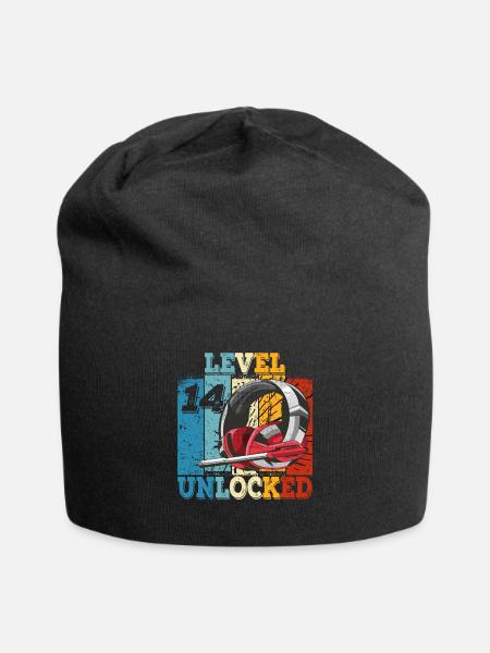 Geburtstag 14 Offizielle Teenager Junge Level 14 - Jersey-Beanie - Schwarz