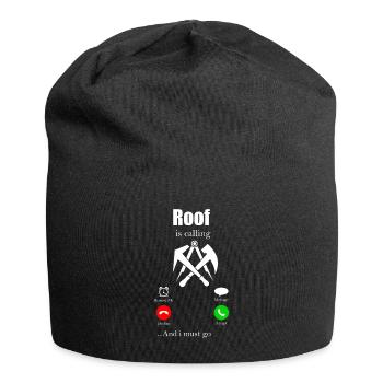 Roofer Guild Gift Profession Craftsman Hammer - Jersey Beanie - black - Front
