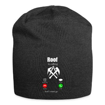 Dachdecker Zunft Geschenk Beruf Handwerker Hammer - Jersey-Beanie - Anthrazit - Vorne