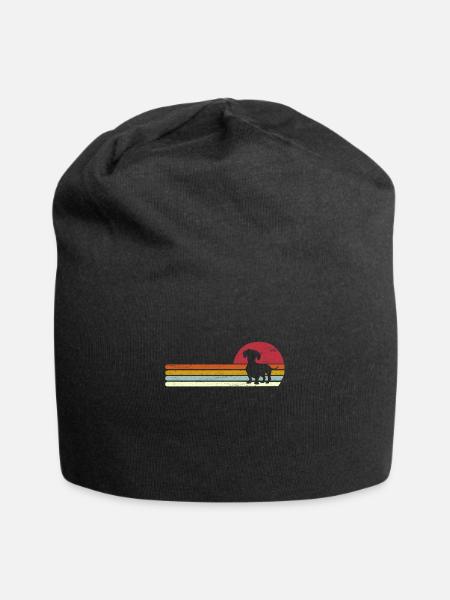 Dachshund Rauhaardackel Dackel - Jersey-Beanie - Schwarz