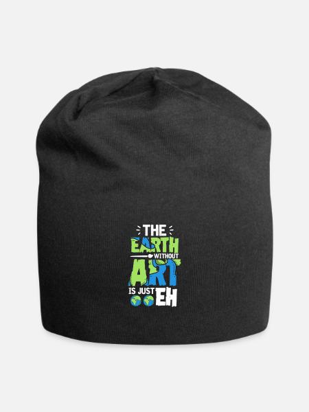 Kunst - Jersey-Beanie - Schwarz