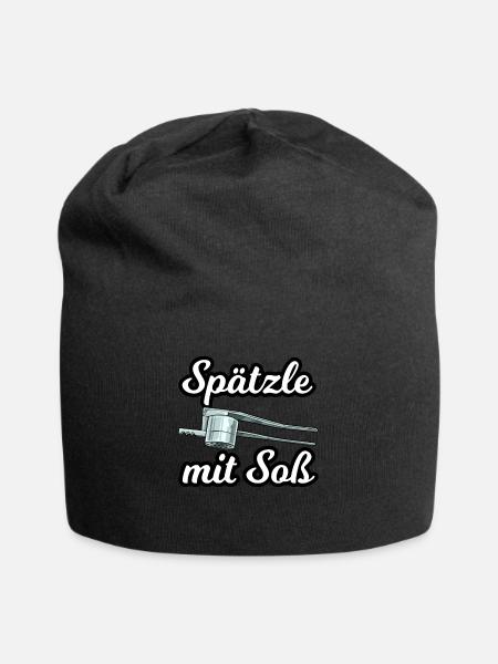 Spätzle mit Soß für einen Schwabe Stuttgarter - Jersey-Beanie - Schwarz