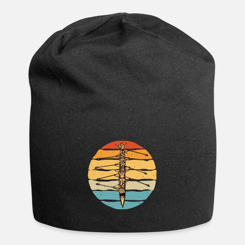 Ruderer Rudern Ruderboot ruder kanu Geschenk - Jersey-Beanie - Schwarz
