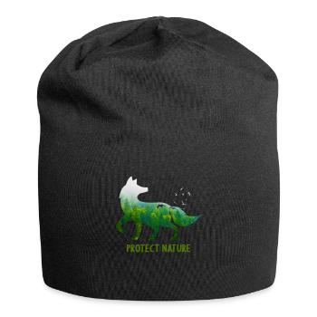 Protect Nature Fox Environmental Protection Animal Welfare - Jersey Beanie - black - Front
