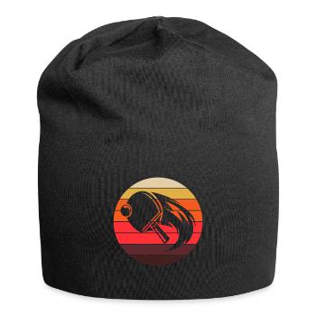Ping-pong Vintage Rétro Joueur Joueuse - Bonnet en jersey - noir - Devant