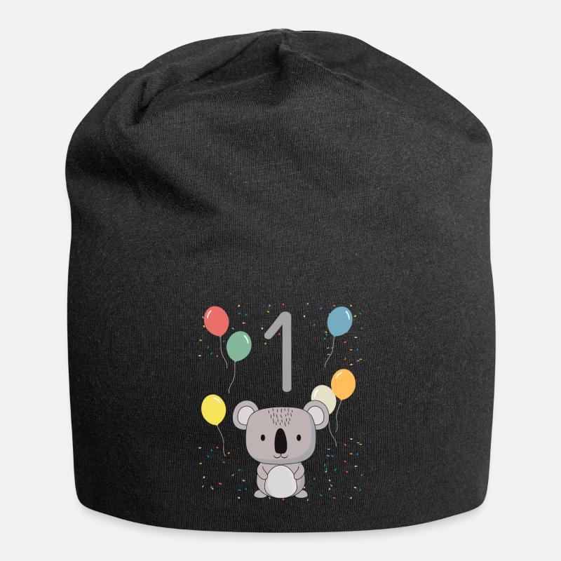 1er anniversaire anniversaire d’enfant 1 ans Koala - Bonnet en jersey - noir