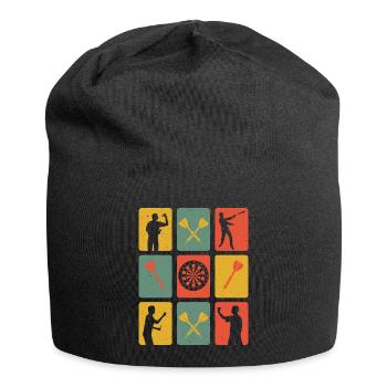Fléchettes Rétro - Bonnet en jersey - noir - Devant